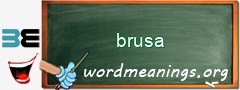 WordMeaning blackboard for brusa